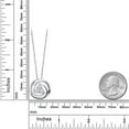 thumbnail image 6 of Gem Stone King 925 Sterling Silver Round White Moissanite 3 Stone Circle Pendant Necklace for Women (0.69 Cttw, Gemstone Birthstone, With 18 inch Chain), 6 of 6