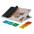 thumbnail image 1 of Rompecabezas de mesa para mujeres y hombres, juego familiar práctico para fiestas en casa, 3 ángulos de inclinación, portátil. Gris claro, 1 of 9