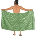 thumbnail image 5 of LA LEELA Men's Cotton Linen Effect Swimwear Beach Cover Up Swimsuit Pareo Wrap Sulu Sarong For Men One Size Emerald, Flamingo Summer Vacation, 5 of 5