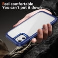thumbnail image 3 of for iPhone 11 Clear Case, Non-Yellowing Shockproof Slim Phone Cover, Military-Grade Protection with Metal Lens Frame, Anti-Scratch Hard Case for iPhone 11, Darkblue, 3 of 8