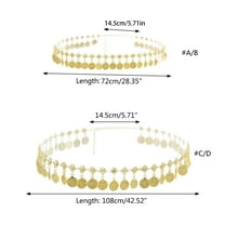 URTERYSER Coin Belly Chain Indian Waist Chains For Women Coin Dance Dress Belt Body Chain Bohemian Tribal Jewelry Silver/Gold