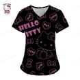 thumbnail image 2 of Camisetas de verano con cuello en V de Hello Kitty, camisetas de hospital para mujer 2023, uniforme de enfermera, ropa de mujer, camisetas con bolsillo, camisetas, 2 of 5