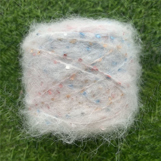 Zhuge Hilo de bucle de lujo acrílico de lana de felpa suave para tejer a crochet, bobinas de pelo rizado de fieltro de lana cardada de oveja, mecha (50 g, A62)
