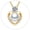 A Freshwater Pearl in Yellow Gold, variant on Moissanite Pearl Necklaces for Women,Simulated Diamond Necklace 925 Sterling Silver Christmas Anniversary Gifts for Her