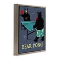 thumbnail image 3 of Stupell Industries Bear Pong Animal Humor Brown Framed Floater Canvas Wall Art design by Jim Baldwin, 25 x 25, 3 of 9