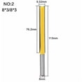 thumbnail image 2 of Straight Router Bits, Extra Long With Anti-Kickback Design For Smooth Trimming, High Hardness Carbide Cutting Edges, Double Flute Woodworking Milling Tools For Your Projects,, 2 of 5