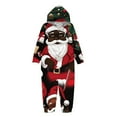 thumbnail image 5 of SwiftWear 2024 Family Christmas Pajamas Matching Sets Cute Santa Claus Print Hooded Zipper Jumpsuit Pjs Cozy Jammies, 5 of 7