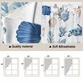 thumbnail image 3 of Blue Coastal Kitchen Window Curtains, Swag Curtains Valance for Bedroom Living Room Bathroom, Starfish Sea Turtle Coral Nautical Beach Rod Pocket Window Curtain Block Drapes 2 Panels 36"x45", 3 of 9