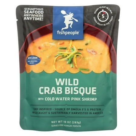 Fishpeople Wild Crab Bisque - Pink Shrimp - Pack of 12 - 10 (Best Crab Meat For Crab Cakes)