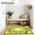 thumbnail image 3 of ODIKA 4'x6' Machine Washable Non-Slip Area Rug, with Sun and Moon High Traffic Rug, Yellow, 83226, 3 of 7