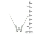 thumbnail image 4 of aaXia 14K White Gold Diamond 1/6ct. TDW Initial “W” Pendant Necklace, 4 of 5