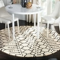 thumbnail image 2 of SAFAVIEH Himalaya Darin Geometric Wool Area Rug, Ivory/Black, 4' x 4' Round, 2 of 8
