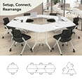 thumbnail image 4 of Synergy 60-inch Trapezoid Modular Conference Table in White - Engineered Wood, 4 of 8