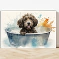 thumbnail image 2 of Spanish Water Cute Dog Cat in Bathtube Pictures Painting Prints, Funny Colorfull Animals Bathroom Wall Decor Pet Artworks Pet Gift Ready To Hang, Canvas Wall Art, 2 of 5