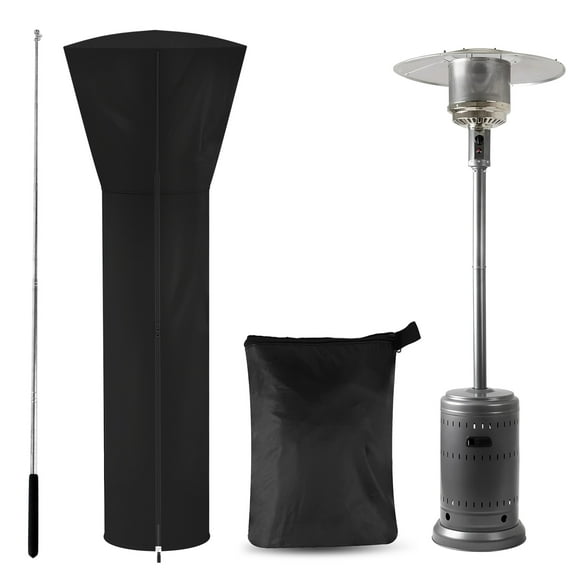 Blibly Patio Heater Covers Waterproof Outdoor Heater Cover with Zipper and Storage Bag 89” H x 33” D x19” B Black