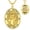 E, variant on Knights Templar Necklace for Men Women, 14K Gold Plated Double-Sided Full Armor of God Medal, Christian Crusader Protection Jewelry Gift
