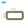 thumbnail image 2 of Uxcell Metal Rectangle Rings Buckle, Zinc Alloy Adjuster Sliders Webbing Strap Fasteners Copper 38mm, 2 of 7