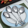 thumbnail image 5 of ReaNea Serving Spoons 4 Pieces, 2 Serving Spoon 2 Slotted Spoons, Stainless Steel Serving Utensils Set, 5 of 8