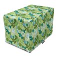 thumbnail image 1 of Succulent Dog Crate Cover, Cactus Foliage Along House Plants Essence Blooms Fragrance Wildlife, Easy to Use Pet Kennel Cover Small Dogs Puppies Kittens, 7 Sizes, Green and Turquoise, by Ambesonne, 1 of 6