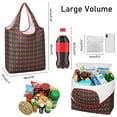 thumbnail image 3 of 5 Pack Foldable Shopping Bag,Multicolor Christmas Pattern Reusable Grocery Bags with Pockets,Large Reusable Tote Bags with Handles Waterproof & Lightweight, 3 of 6