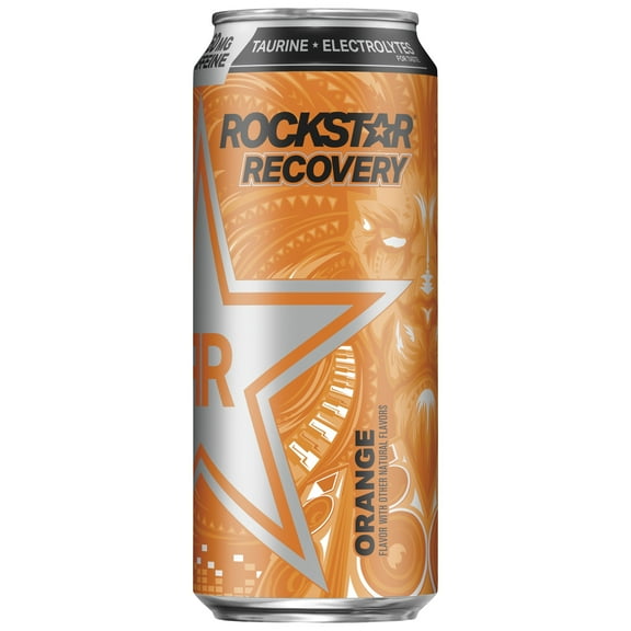 Rockstar Recovery Orange Energy Drink with Electrolytes, 16 oz Can