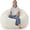Beige, variant on 2FT Bean Bag Chair, Comfy Bean Bag Chairs with Memory Foam Filled, Fluffy Beanbag Sofa with Dutch Velvet Cover, Teardrop BeanBag Chairs for Living Room, Playroom - Sea Blue