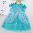 thumbnail image 4 of WIBACKER Baby/Toddler Dress Lantern Short Sleeve Cosplay Princess Dress Up Birthday Gift for Kids Girls Mermaid, 4 of 10