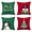 Red+Green, variant on Ashler Christmas Decorative Tree Purple Bell Series Throw Pillow Cushion Covers 18 x 18 inches, Pack of 4