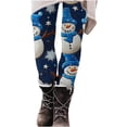 thumbnail image 2 of Homenesgenics Up to 50% off Women's Christmas Print Casual Butt-Lifting Yoga Pants Leggings Stretch Long Pants Tights Blue XL, 2 of 5