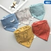 AkoaDa Baby Cute Cotton Saliva Towel Double Layer Waterproof Triangular Scarf Kids Bib Toddler Lunch Bibs