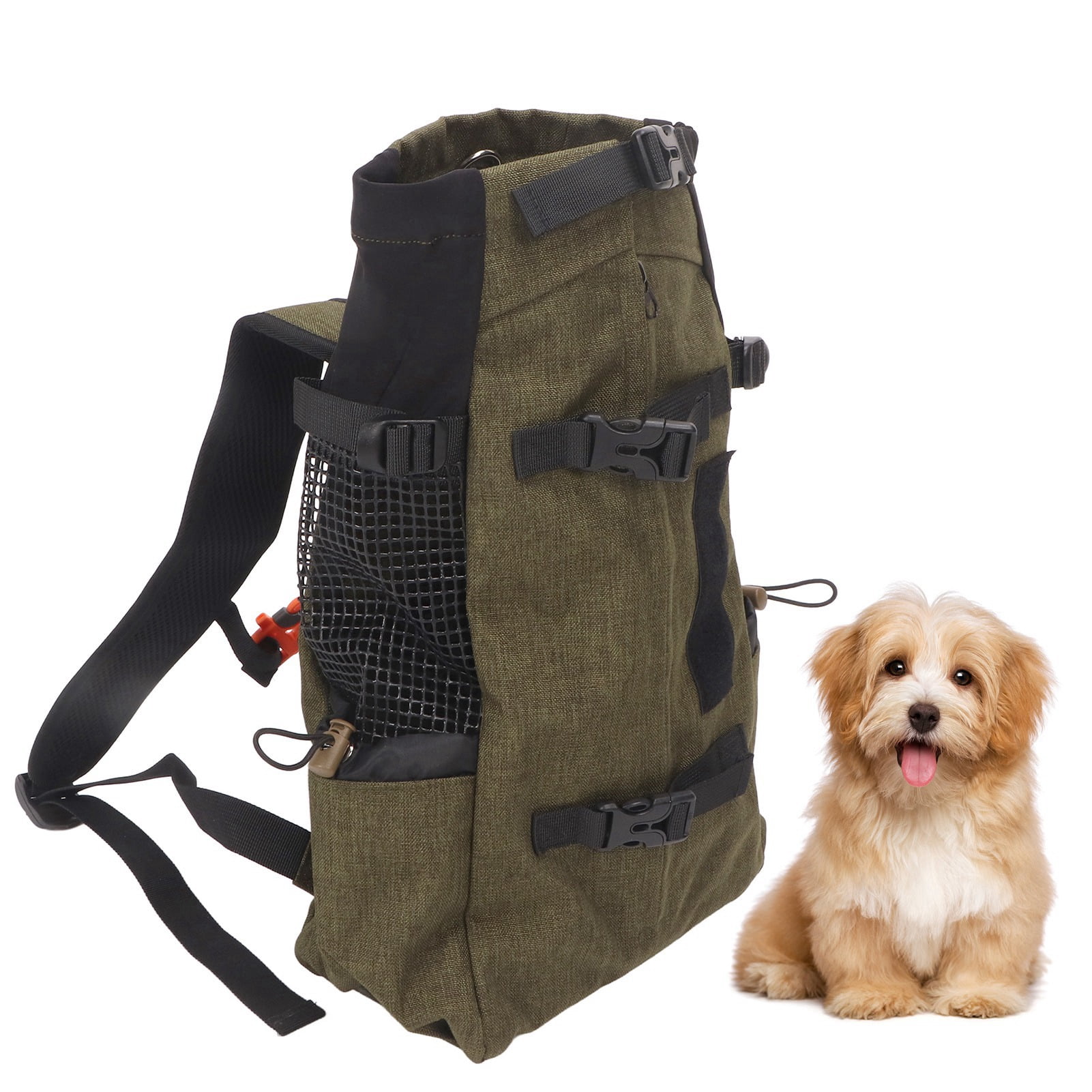 Pet Backpack, Pet Carrier Backpack Multipurpose Nylon Breathable Mesh Pet Backpack Portable Cat Travel Carrier With Reflective Strip For Outdoor