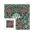 thumbnail image 6 of NextWall Midnight Blue & Sage Vintage Rose Peel and Stick Wallpaper, 6 of 9