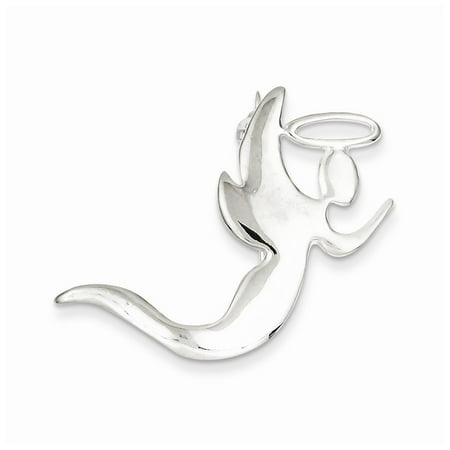 - 925 Sterling Silver Floating Angel Pin Brooch