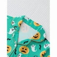 thumbnail image 2 of Emy Dola Women Halloween Silk Pajamas Sets 2 Piece Button-Down Satin Sleepwear Ghost Pumpkin Skull Print Short Sleeve Loungewear S-2XL, 2 of 10