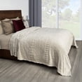 thumbnail image 3 of Cobertor Ligero Matrimonial Elefantito Eclipse Color Beige Premium Jacquard 3D, 3 of 8