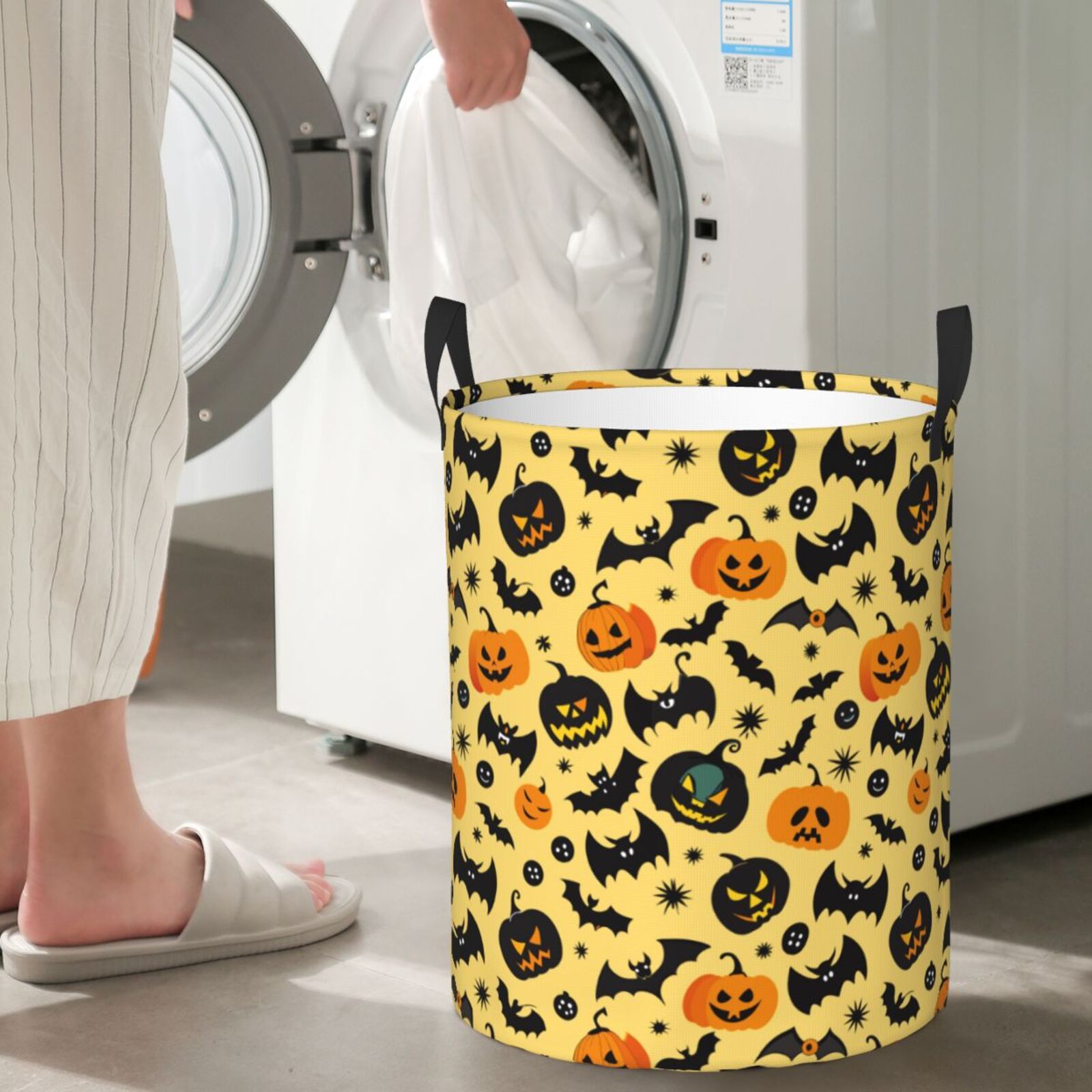Large Laundry Basket with Handles - da8a128d-dab8-4325-b7c8-e4c5a31188f8 Kids Baby Dirty Clothes Laundry Hamper for Bedroom Aesthetic