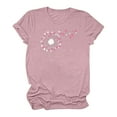 thumbnail image 4 of Womens Valentine's Day Shirts Short Sleeve Fashion Graphic Basic T-Shirts Casual Pullover Tunic Tops (L, B Pink), 4 of 7