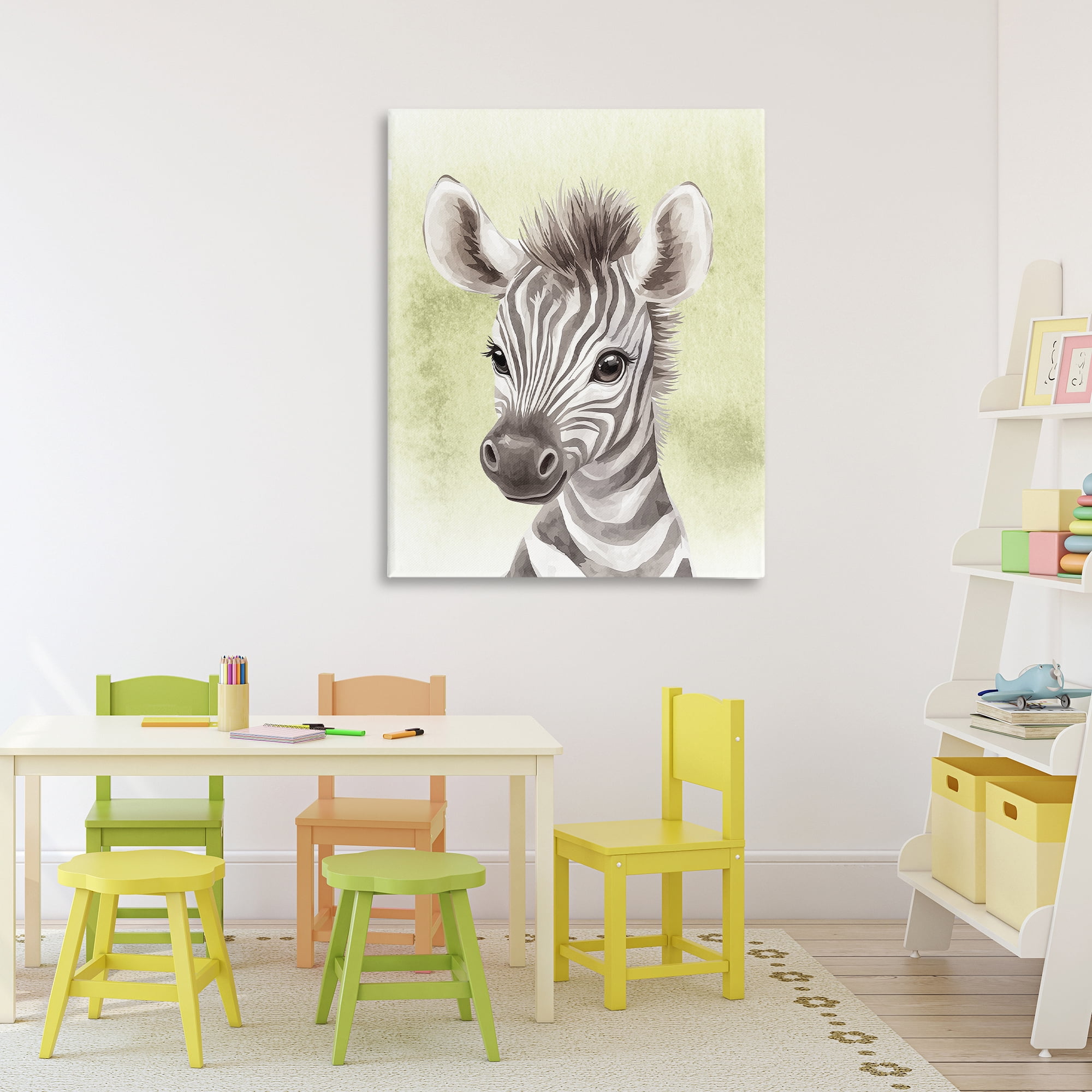 Stupell Industries Jungle Friends Baby Zebra Canvas Wall Art, design by Christine Simpson Art