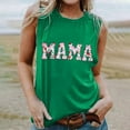 thumbnail image 2 of Dyegold Summer Tops for Women 2023, Summer Tank Tops for Women 2023 Trendy Funny MAMA Letter Print Blouses Dressy Casual Tshirt Sleeveless Round Neck ​Vest, 2 of 6