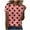 New1/Pink, variant on Otvok Womens Fashion Dog Paw Print Short Sleeve Out Blouse Funny Round Neck T-Shirt