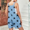 thumbnail image 7 of BLVB Summer Rompers for Women Sleeveless Adjustable Knot Straps Loose Shorts Jumpsuits Beach Overalls with Pockets, 7 of 7