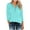 Green, variant on Women's Tops Long Sleeve Plus Size Button V-neck Three Quarter Sleeve 3/4 Sleeve Raglan T-shirt Loose Top