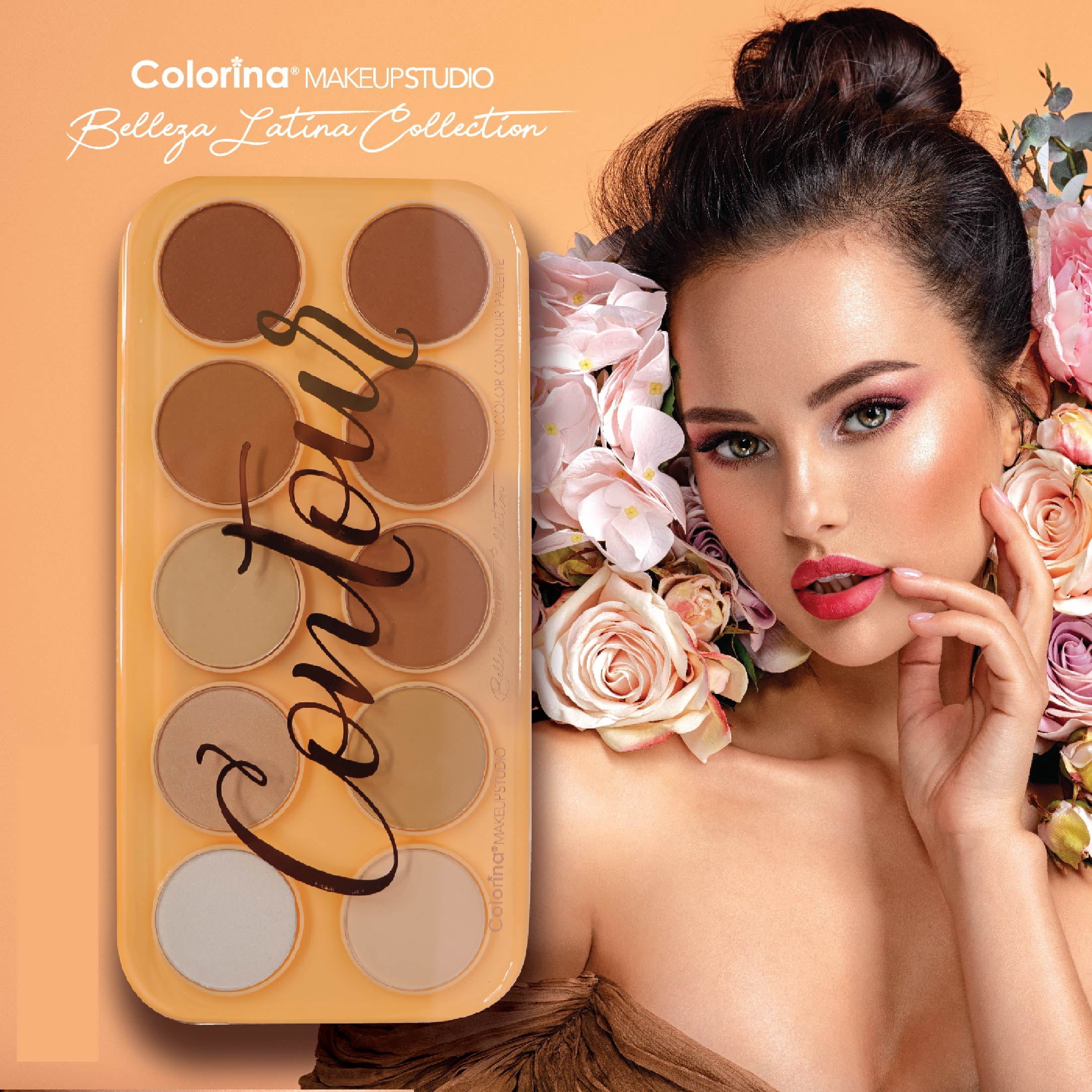 Colorina Makeup Studio Belleza Latina Collection 10 Color Contour Palette 1.05 oz