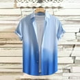 thumbnail image 2 of Mens Gradient Stretch Short Sleeve Button Down Shirt Wrinkle Free Business Casual T l, 2 of 4