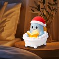 thumbnail image 5 of Luz de noche festiva de bañera fantasma con sombrero de Navidad - Decoración de Halloween y navideñas, luz de lectura, regalo único, 5 of 5