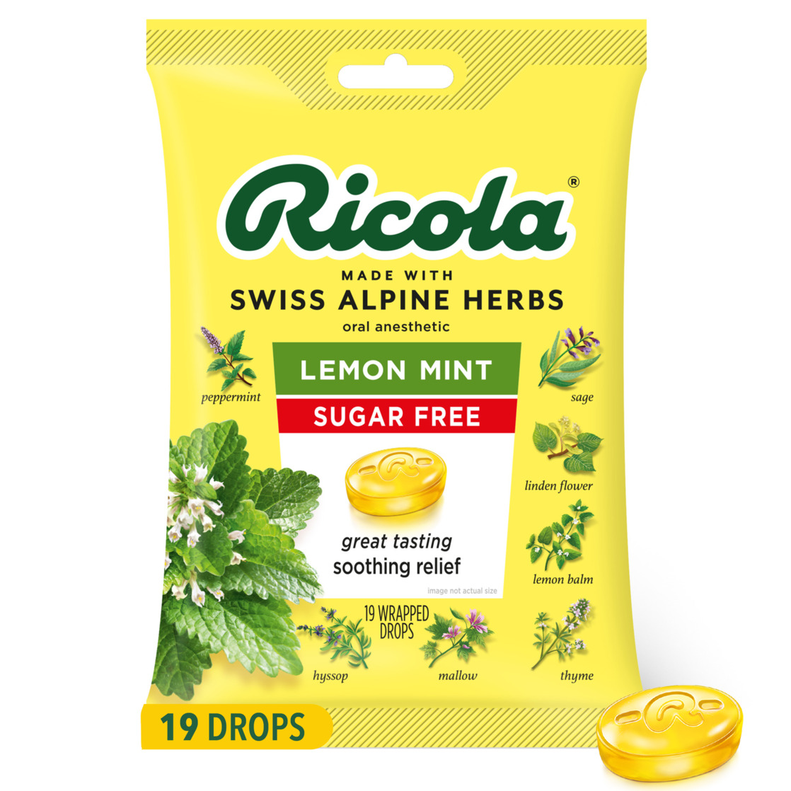 Grether's Pastilles Elderflower Sugar Free - 2.125 Oz (24 Lozenges) - Soothing
