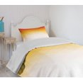 thumbnail image 4 of Ambesonne Modern Quilted Bedspread Set 2 Pcs, Digital Retro Triangle, Twin Size, Orange Yellow Cream, 4 of 6