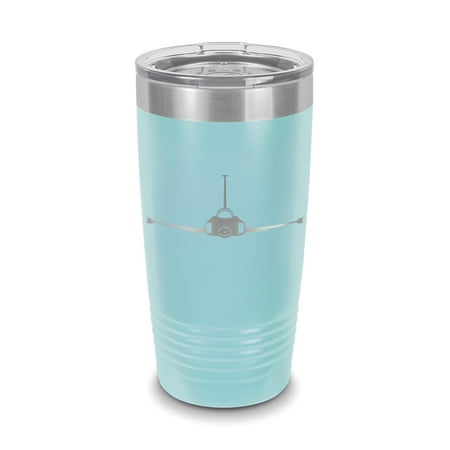 

F-20 Tigershark Tumbler 20 oz - Laser Engraved w/ Clear Lid - Polar Camel - Stainless Steel - Vacuum Insulated - Double Walled - Travel Mug - f-5g light fighter