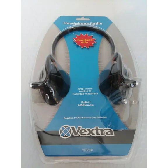 Vextra Vx3610 Built-In Am/Fm Radio Headphones Head Set Portable Walkman Radio