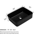 thumbnail image 4 of Rectangular Ceramic Vessel Bathroom Sink 19" X 15" 5.5" - Black Contemporary Flair, 4 of 4